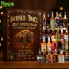 Buffalo Trace 250th Anniversary Advent Calendar with assorted bourbon bottles.