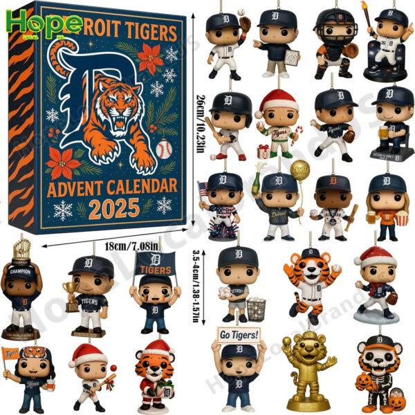 Detroit Tigers 2025 advent calendar with collectible figurines.