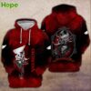 Red hoodie with Jack Skellington graphic and Honda text.