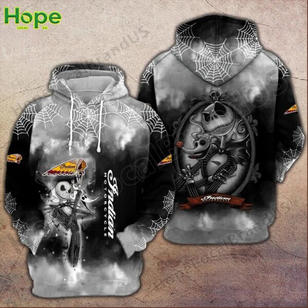 Indian Motorcycle Jack Skellington Halloween Hoodie