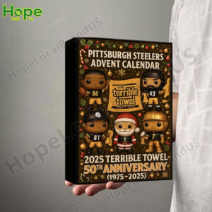 Pittsburgh Steelers Advent Calendar box for the 50th anniversary of the Terrible Towel.