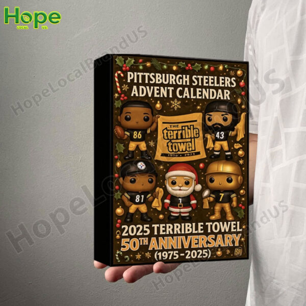Pittsburgh Steelers Advent Calendar box for the 50th anniversary of the Terrible Towel.