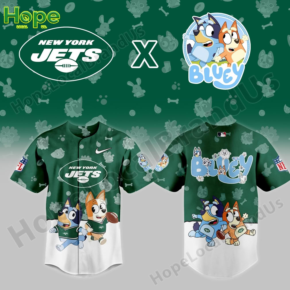 Bluey and Bingo New York Jets jersey!