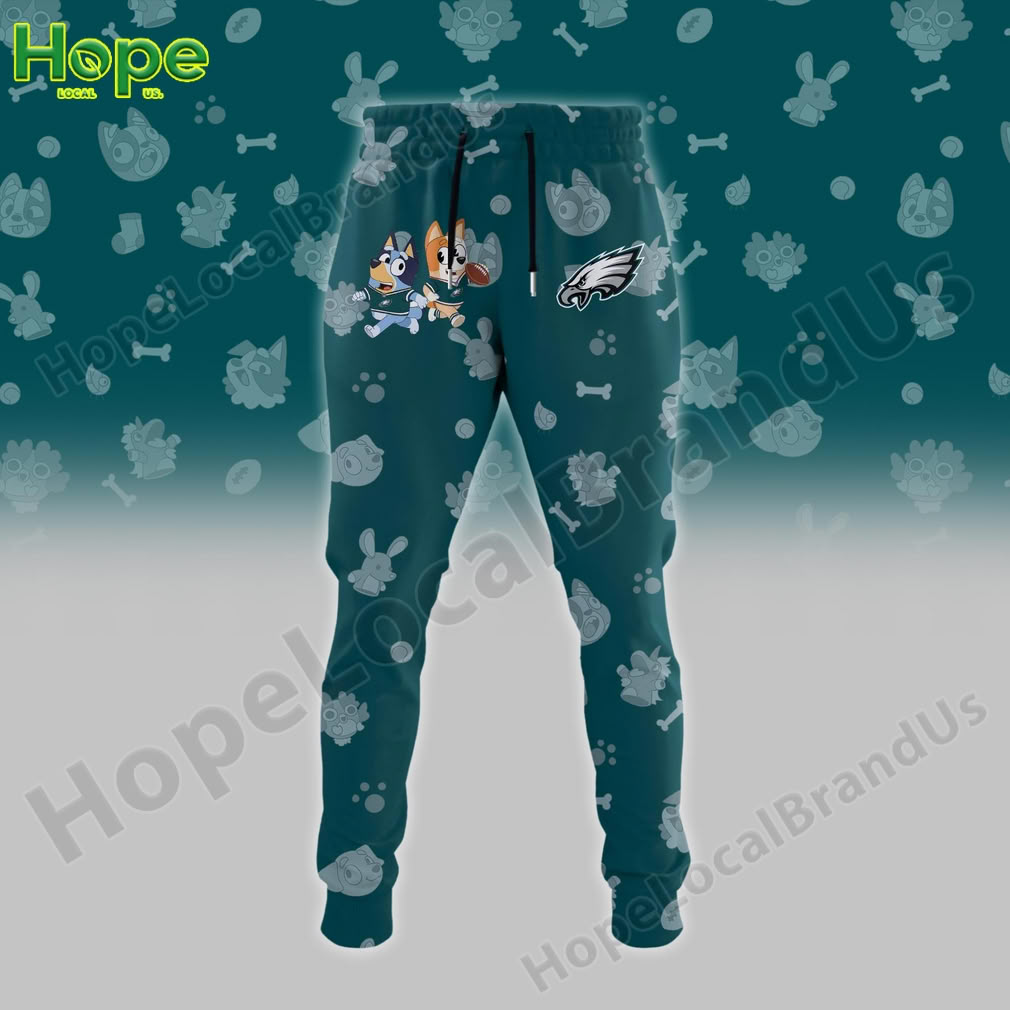 Bluey and Bingo Philadelphia Eagles sweatpants!