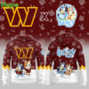 Bluey and Bingo Washington Commanders hoodie from the front and back!
