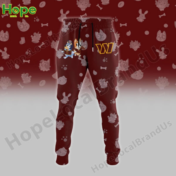 Bluey and Bingo Washington Commanders sweatpants!