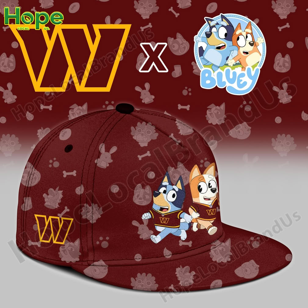 Bluey and Bingo Washington Commanders hat!